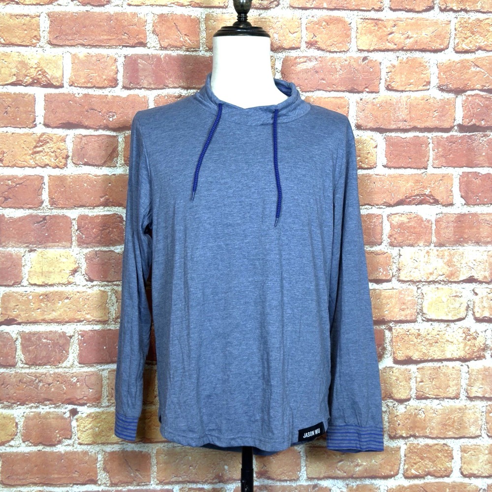 Jason Wu x Evaair Men's Large Pullover Drawstring Top Blue Casual Comfort - Picture 13 of 13